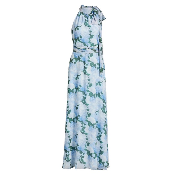 Sachin & Babi Kayla Floral Halterneck Gown Blue - Picture 3 of 9